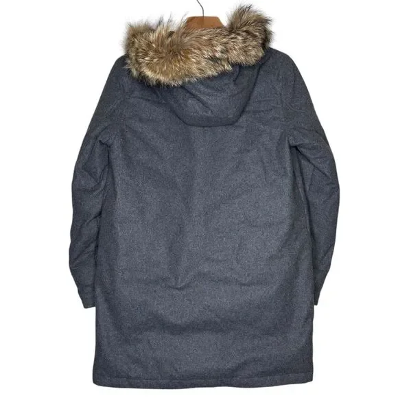 Woolrich Patrol Goose Down Grey Parka Coat Women’s Sz XS